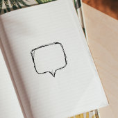 Speech Balloon Journal Gummistempel