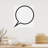Speech Balloon Poster (Küche)