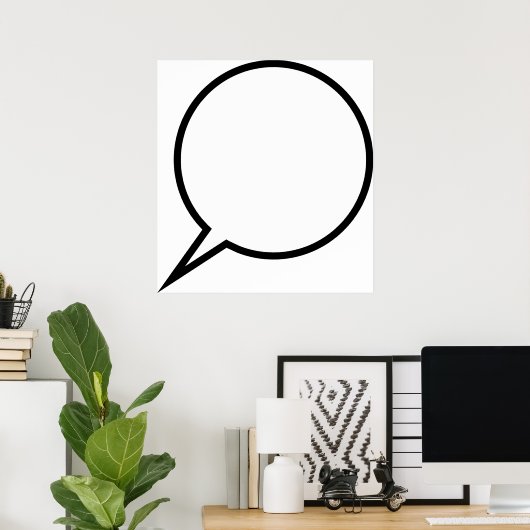 Speech Balloon Poster (Heimbüro)