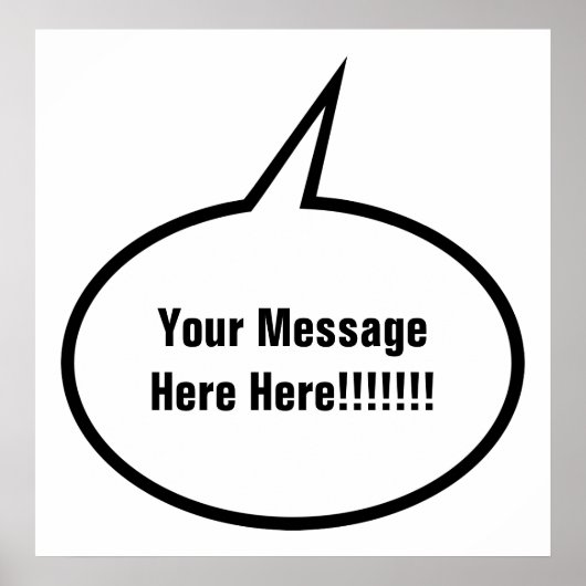 Speech Balloon Poster (Vorne)