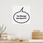 Speech Balloon Poster (Küche)