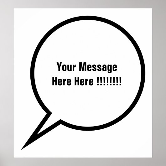 Speech Balloon Poster (Vorne)