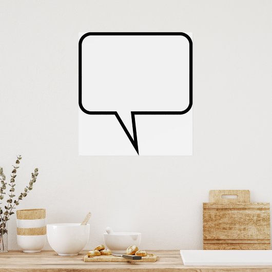 Speech Balloon Poster (Küche)