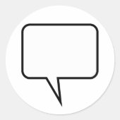 Speech Balloon Runder Aufkleber (Vorderseite)