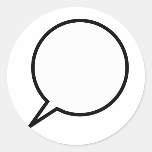 Speech Balloon Runder Aufkleber (Vorderseite)