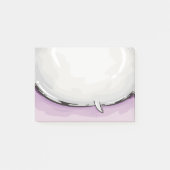 Speech Bubble Cartoon Design Lila bkgd Post-it Klebezettel (Vorderseite)