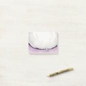 Speech Bubble Cartoon Design Lila bkgd Post-it Klebezettel (Auf Schreibtisch)