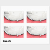 Speech Bubble Cartoon Design Red bkgd Rechteckiger Aufkleber (Blatt)