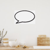 Speech Bubble Comic Book Modern Art Pop Culture Gr Poster (Küche)