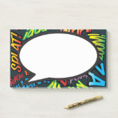 Speech Bubble Fun Colorful Comic Book Post-it Klebezettel (Auf Schreibtisch)
