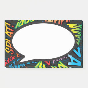 Speech Bubble Fun Colorful Comic Book Post-it Klebezettel