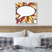 Speech Bubble Modern Fun Trendy Comic Book Leinwanddruck (Insitu (Schlafzimmer))