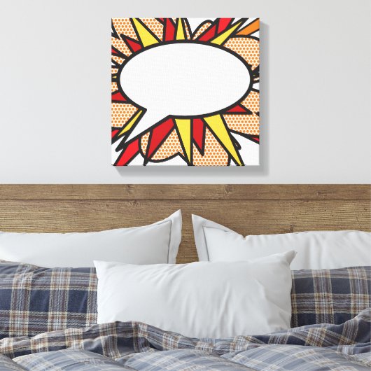 Speech Bubble Modern Fun Trendy Comic Book Leinwanddruck (Insitu (Schlafzimmer))