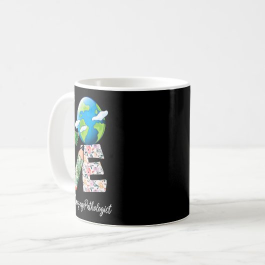 Speech Language Pathologist Liebe Earth Day Rettet Kaffeetasse (Vorderseite Links)