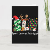 Speech Language Pathologist Reindeer Santa Hat Slp Karte (Vorderseite)