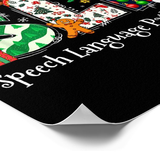 Speech Language Pathologist Reindeer Santa Hat Slp Poster (Ecke)