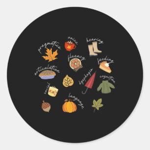 Speech Language Pathologist Speech Therapy SLP Fal Runder Aufkleber