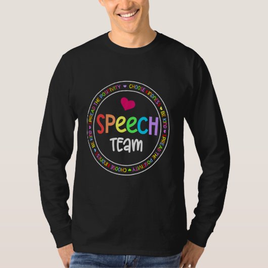 Speech Language Pathologist Therapy Groovy Speech  T-Shirt (Vorderseite)