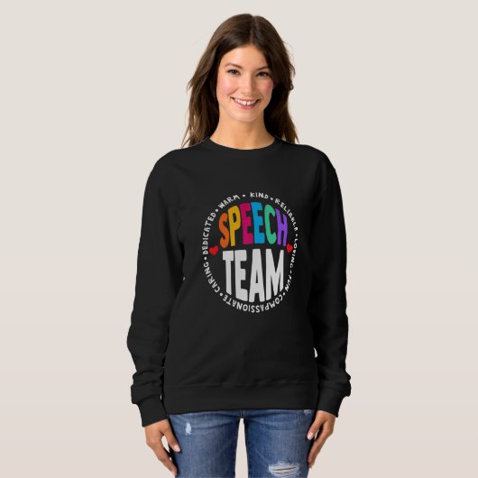 Speech Language Pathologist Therapy SLP Squad Spee Sweatshirt (Vorne ganz)