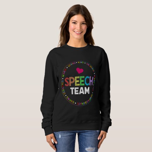 Speech Language Pathologist Therapy SLP Squad Spee Sweatshirt (Vorne ganz)