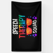 Speech Pathologist Pathology Speech Therapy Squad Banner (Vertikal)