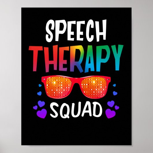 Speech Pathologist Pathology Speech Therapy Squad Poster (Vorne)