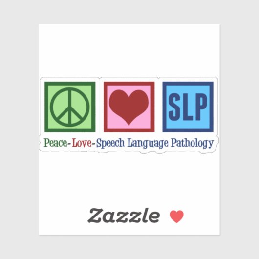 Speech Pathology Peace Liebe SLP Aufkleber (Blatt)
