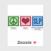 Speech Pathology Peace Liebe SLP Aufkleber (Blatt)