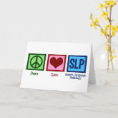 Speech Pathology Peace Liebe SLP Karte (Gelbe Blume)