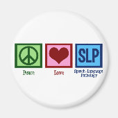 Speech Pathology Peace Liebe SLP Magnet (Vorne)