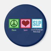 Speech Pathology Peace Liebe SLP Magnet (Vorne)