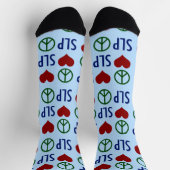 Speech Pathology Peace Liebe SLP Socken (Oben)