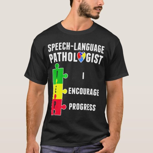 Speech Pathology Progress Autistic Awarene T-Shirt (Vorderseite)