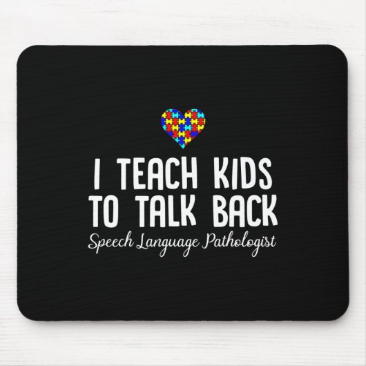 Speech Pathology Therapy Talk Autismus Awareness M Mousepad (Vorne)