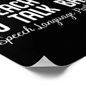 Speech Pathology Therapy Talk Autismus Awareness M Poster (Ecke)