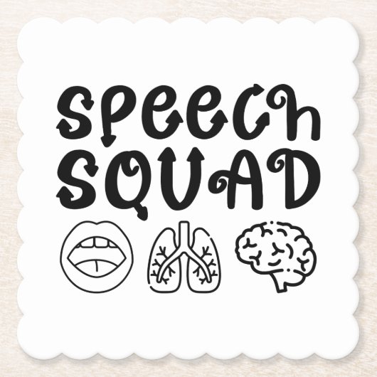 Speech Squad Pathology Teacher Birthday Present Untersetzer (Vorderseite)