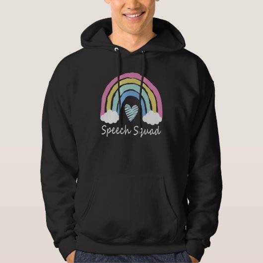 Speech Squad Speech Language Pathologist Rainbow S Hoodie (Vorderseite)