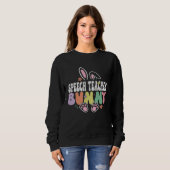 Speech Teacher Bunny  Easter Day Groovy Family Mat Sweatshirt (Vorne ganz)