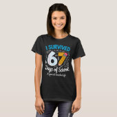 Speech Teacher Survived 67 Days Of School Humor De T-Shirt (Vorne ganz)