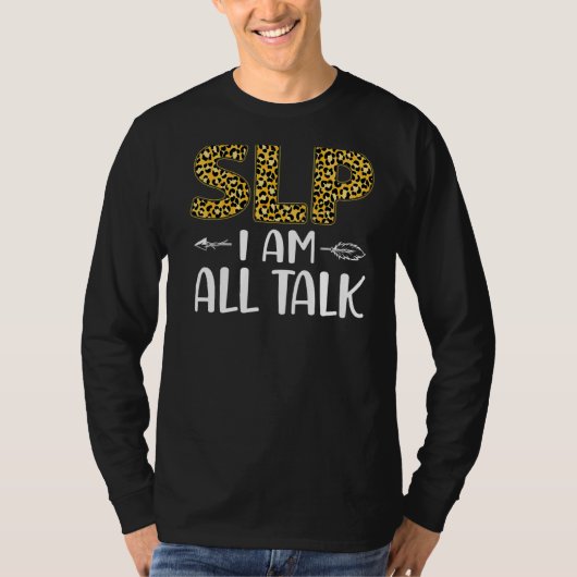 Speech Therapist Assistant SLP Leopard Che T-Shirt (Vorderseite)