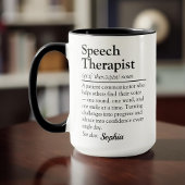 Speech Therapist Definition Personalized Gift Tasse