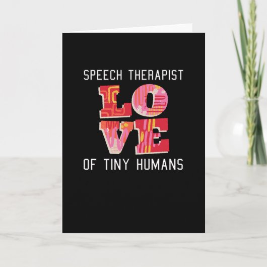Speech Therapist ein Geschenk Karte (Vorderseite)