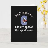 Speech Therapist ein Geschenk Karte (Gelbe Blume)