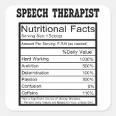 Speech Therapist Quadratischer Aufkleber (Vorderseite)