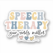 Speech Therapist, SLP Geschenk Aufkleber (Vorderseite)