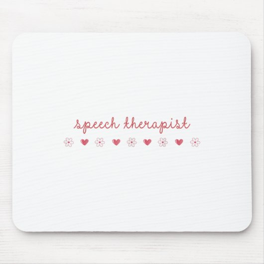 Speech Therapist Valentinstag Daisy Slp Therapie Mousepad (Vorne)