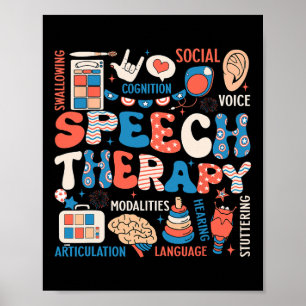 Speech Therapy 4. Juli Slp Slpa Speech Pathology Poster