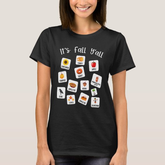 Speech Therapy Aac Slp Fall Speech Pathol T-Shirt (Vorderseite)