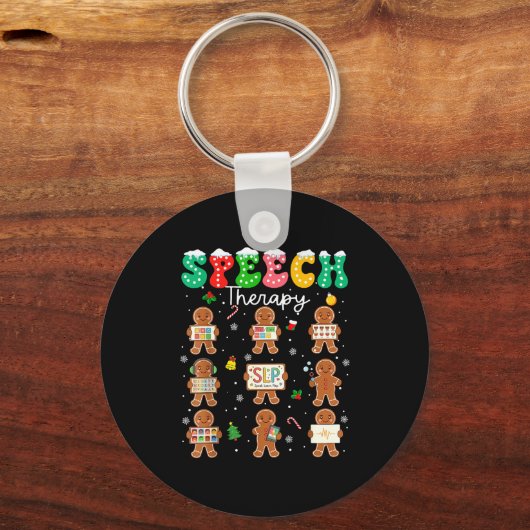 Speech Therapy Christmas Slp Therapy Cookies Ginge Schlüsselanhänger (Vorderseite)