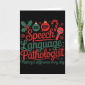 Speech Therapy Christmas Speech Therast Karte (Vorderseite)